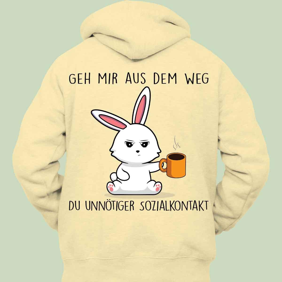 Kitchen Rabbit Hoodie Unisex Back Print - Nioor