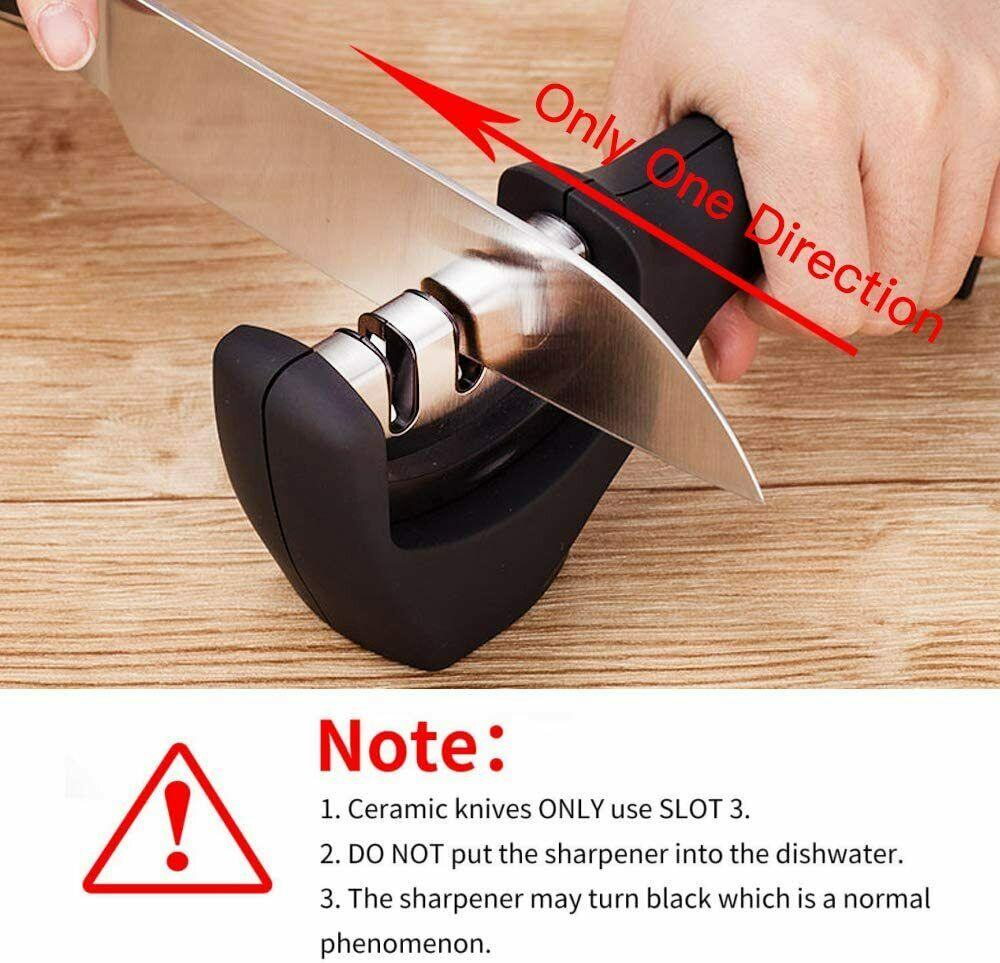 KNIFE SHARPENER Ceramic Tungsten Kitchen Knives Blade Sharpening System Tool USA - Nioor