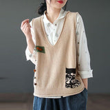 Knitted Fashion Loose Sweater Artistic Retro - Nioor