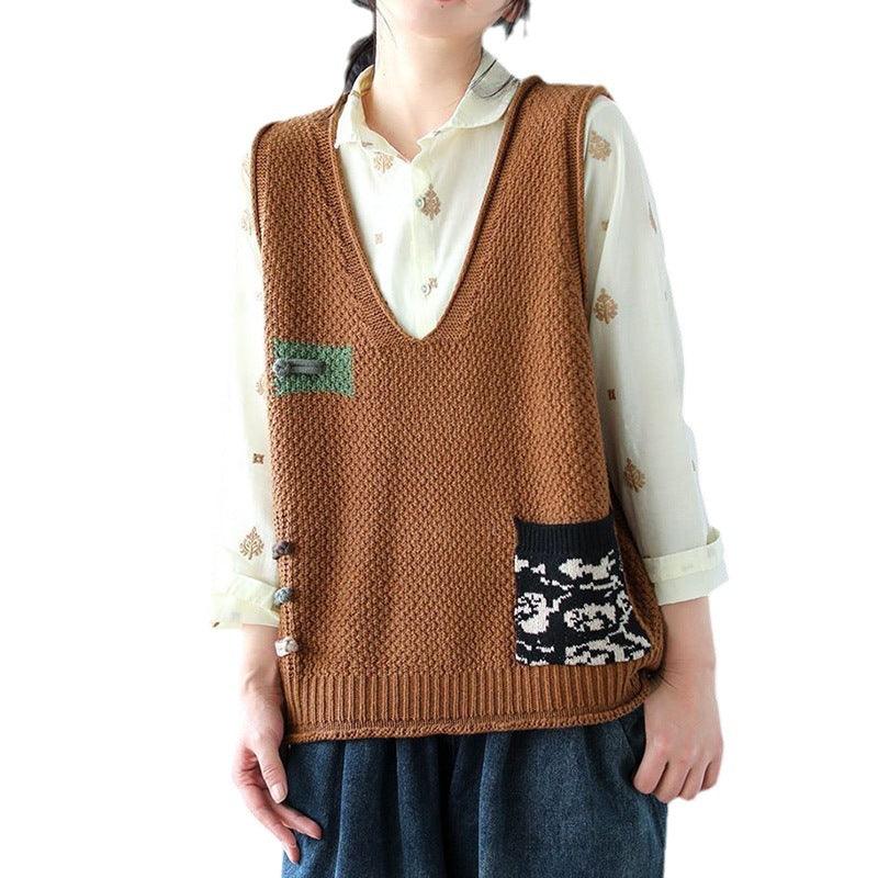 Knitted Fashion Loose Sweater Artistic Retro - Nioor