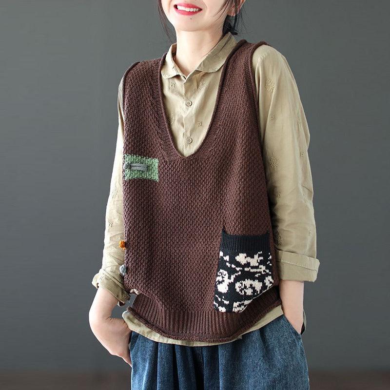 Knitted Fashion Loose Sweater Artistic Retro - Nioor