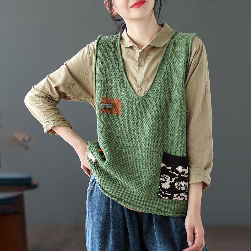 Knitted Fashion Loose Sweater Artistic Retro - Nioor