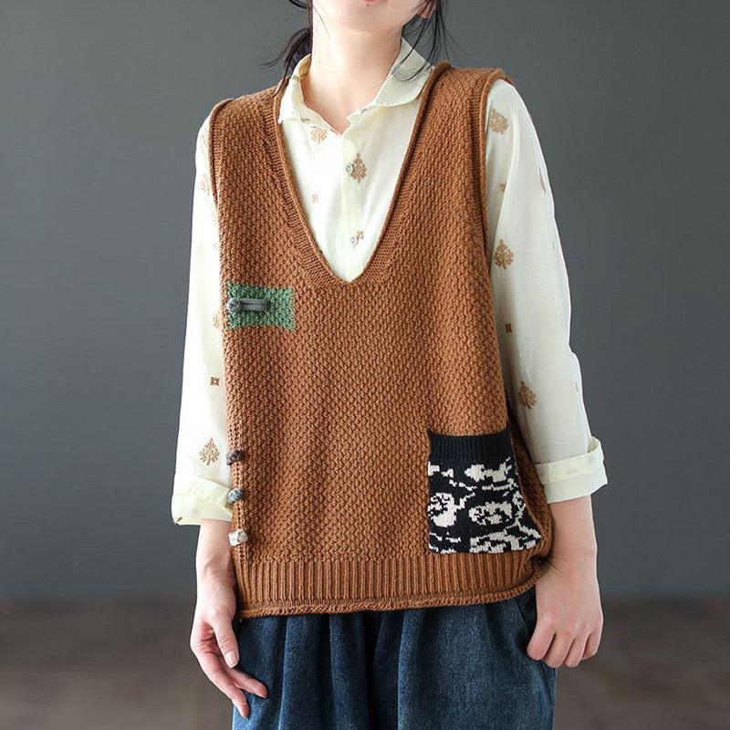 Knitted Fashion Loose Sweater Artistic Retro - Nioor