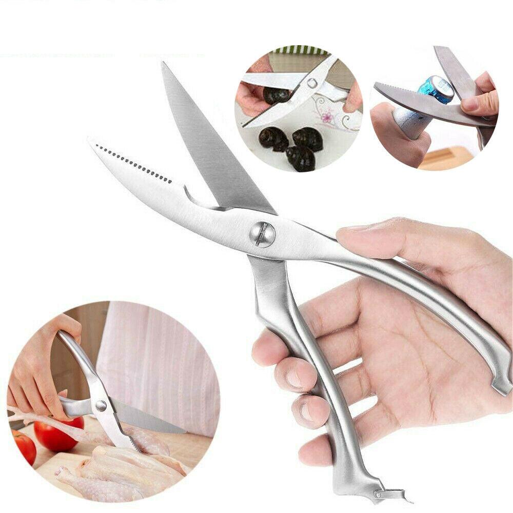 Knives Kitchen Shears Stainless Steel Poultry Fish Chicken Bone Scissors Kitchen Gadgets Chef Japanese Knife Cooking Stainless Steel Poultry Chicken Bone Scissors - Nioor