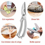 Knives Kitchen Shears Stainless Steel Poultry Fish Chicken Bone Scissors Kitchen Gadgets Chef Japanese Knife Cooking Stainless Steel Poultry Chicken Bone Scissors - Nioor