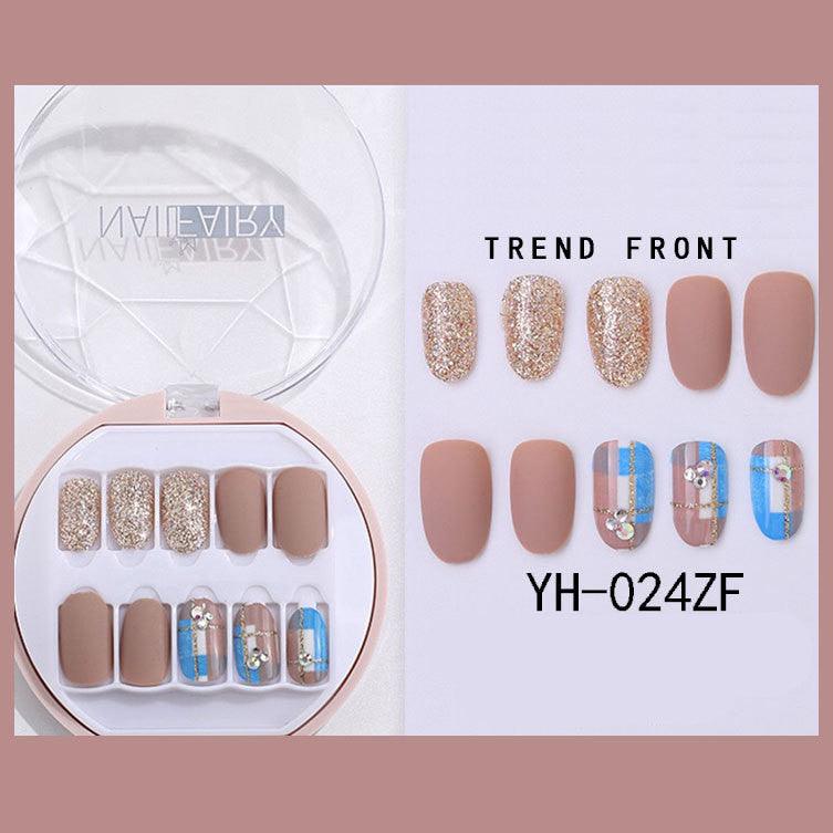 Korean Wearable Nail Art Short 30 Pieces In A Box Waterproof Removable Nail Art Ins Manicure Fake Nails - Nioor