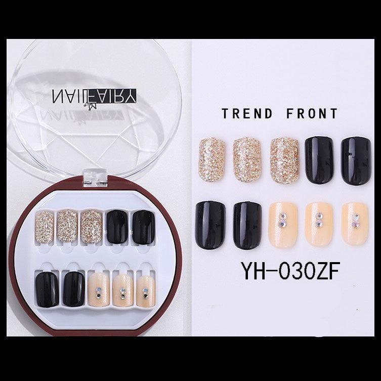 Korean Wearable Nail Art Short 30 Pieces In A Box Waterproof Removable Nail Art Ins Manicure Fake Nails - Nioor