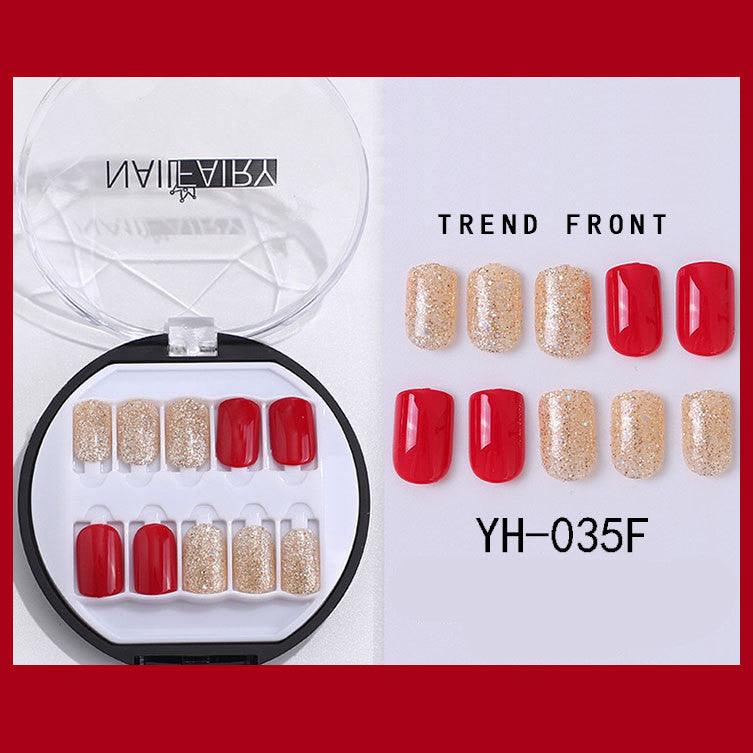 Korean Wearable Nail Art Short 30 Pieces In A Box Waterproof Removable Nail Art Ins Manicure Fake Nails - Nioor