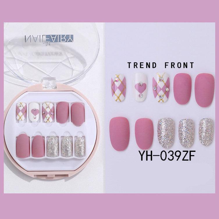 Korean Wearable Nail Art Short 30 Pieces In A Box Waterproof Removable Nail Art Ins Manicure Fake Nails - Nioor