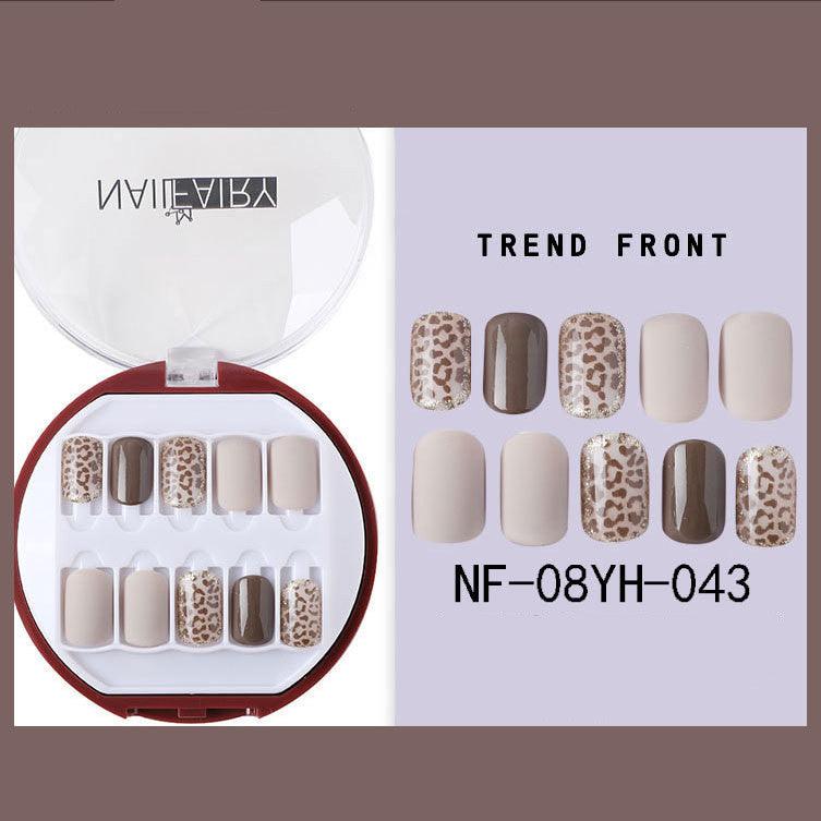 Korean Wearable Nail Art Short 30 Pieces In A Box Waterproof Removable Nail Art Ins Manicure Fake Nails - Nioor