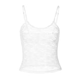 Lace See-through Sling Women's Clothing Slim-fit Tank Top - Nioor