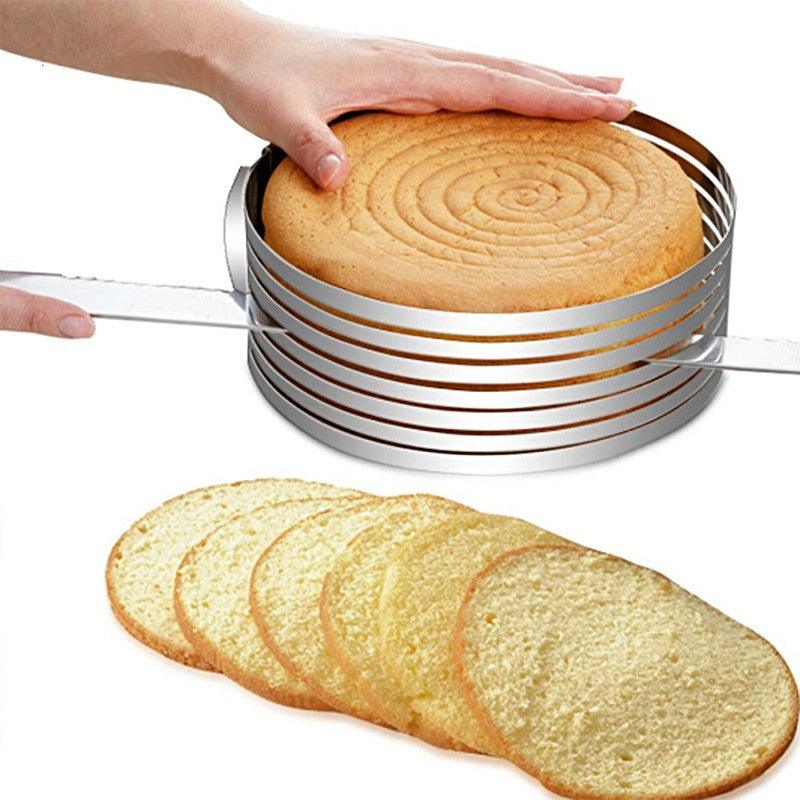 Layered Stainless Steel Adjustable Round Cake Pastry Cutter DIY Tool - Nioor