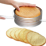 Layered Stainless Steel Adjustable Round Cake Pastry Cutter DIY Tool - Nioor