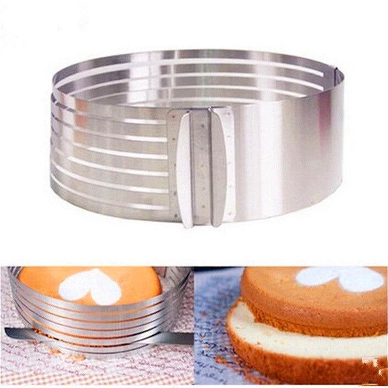 Layered Stainless Steel Adjustable Round Cake Pastry Cutter DIY Tool - Nioor