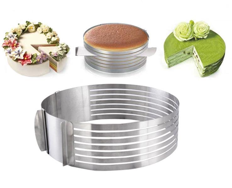 Layered Stainless Steel Adjustable Round Cake Pastry Cutter DIY Tool - Nioor