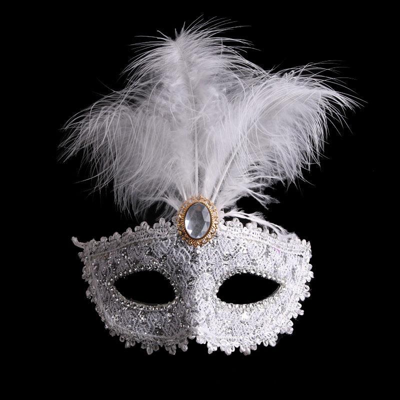 Leather Feather Mask Ball Party Mask - Nioor