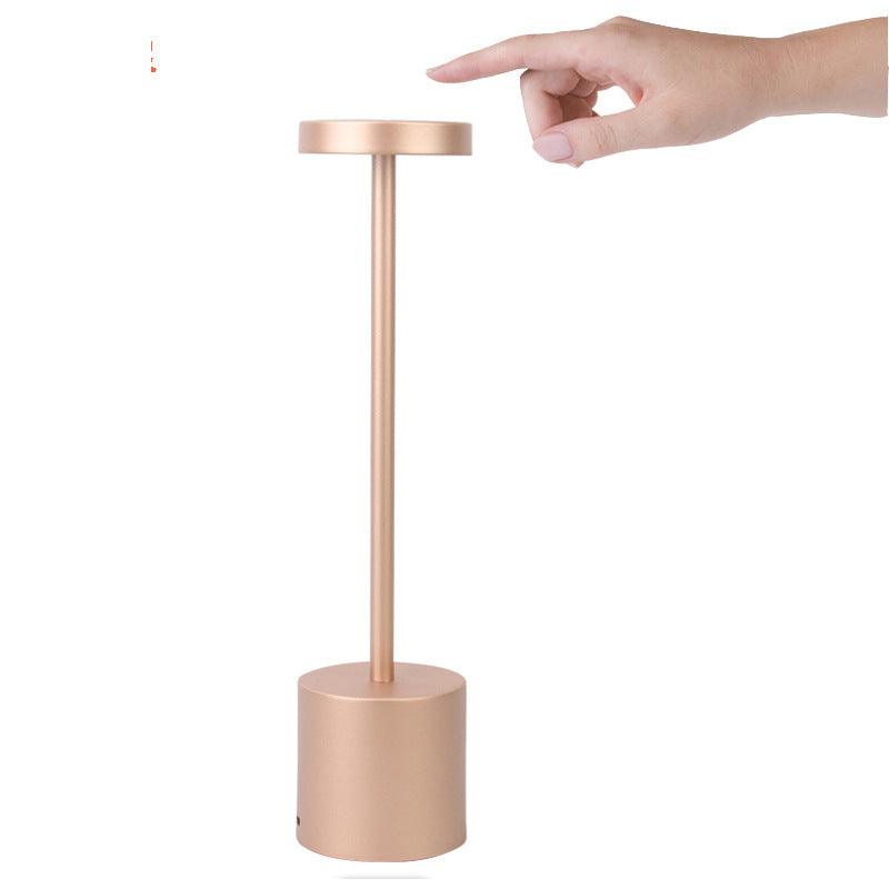 LED Aluminum Alloy Waterproof Rechargeable Desk Lamp Touch Dimming Metal Table Lamps For Bar Living Room Reading Camping Light - Nioor