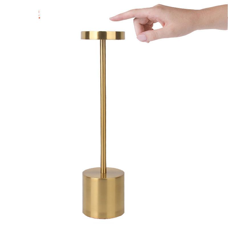 LED Aluminum Alloy Waterproof Rechargeable Desk Lamp Touch Dimming Metal Table Lamps For Bar Living Room Reading Camping Light - Nioor