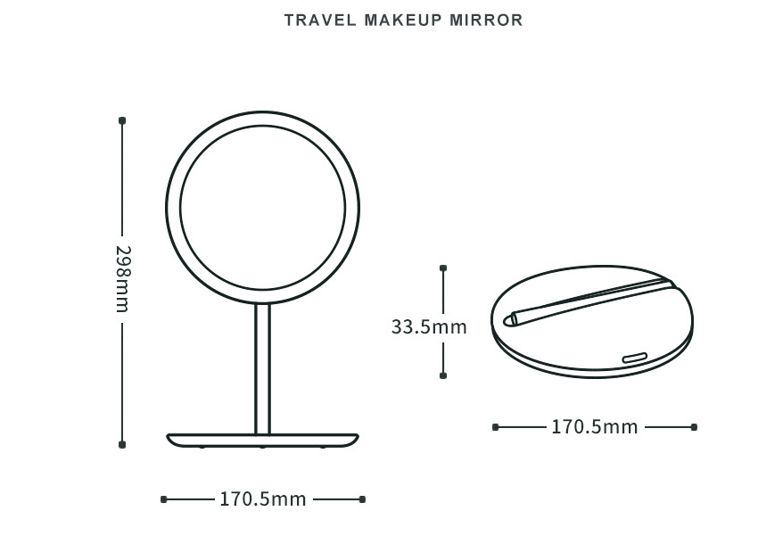 LED Folding Mirror Make-up mirror - Nioor