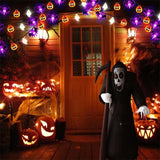 LED Halloween Pumpkin Spider Bat Skull String Light Lamp Home Garden Party Outdoor Halloween Decoration Lantern Light - Nioor