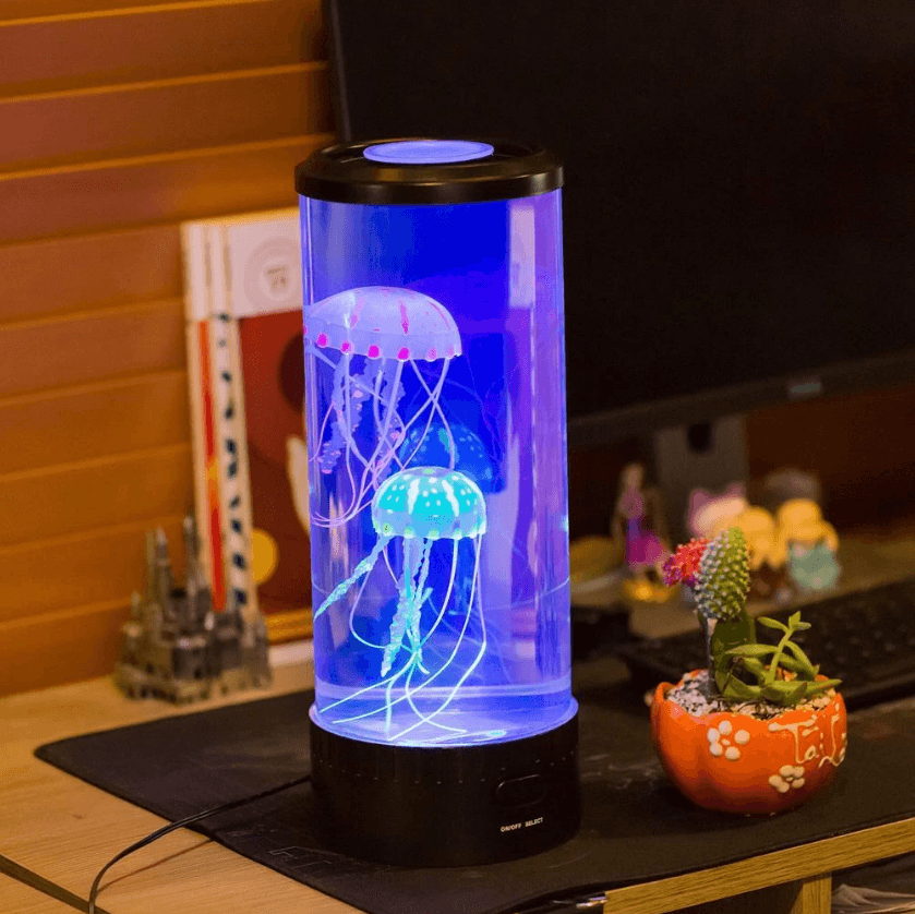 LED Jellyfish Aquarium Lamp Night Light USB Powered - Nioor