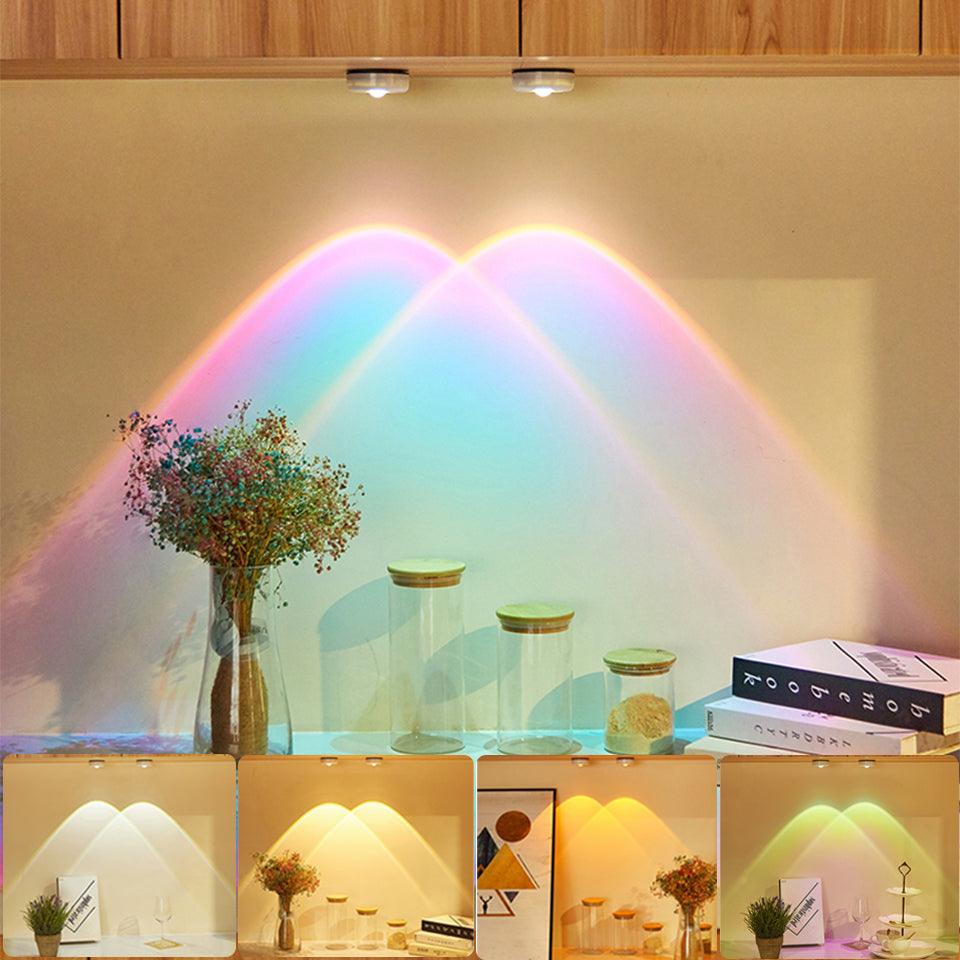 Led Lights Wireless Closet Kitchen Lights Under Furniture Battery Powered Sunset Nightlight Wall Lamp Bedroom Decoration Cabinet - Nioor