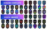 Led Mask Gesture Sensing With 50 Pattern Halloween Cosplay - Nioor