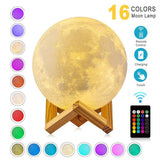 LED Night Lights Moon Lamp 3D Print Moonlight Timeable Dimmable Rechargeable Bedside Table Desk Lamp Children's Leds Night Light - Nioor