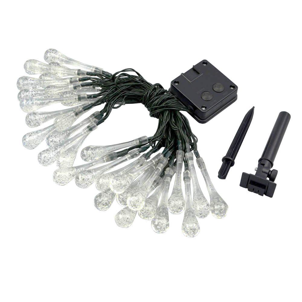 LED Outdoor Water Drops Solar Lamp String Lights LED Fairy Holiday Christmas Party Garland Garden Waterproof - Nioor