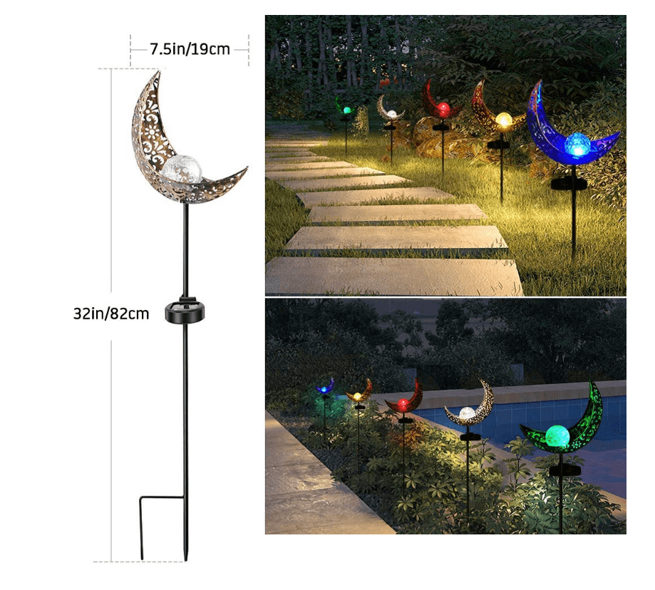 LED Solar Flame Light Metal LED Garden Light Flame Effect Lamp Waterproof Outdoor Lights Landscape Lights Solar Decorative Light - Nioor