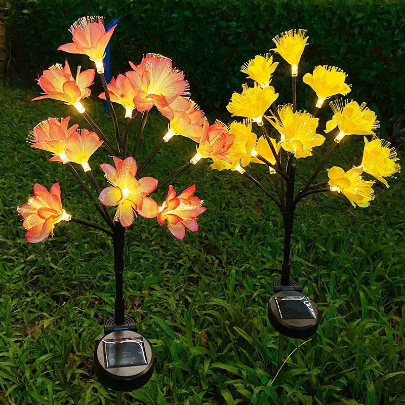 Led Solar Lamp Simulation Camellia Lawn - Nioor