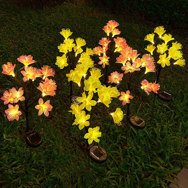 Led Solar Lamp Simulation Camellia Lawn - Nioor