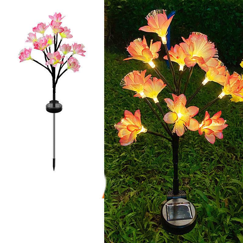 Led Solar Lamp Simulation Camellia Lawn - Nioor