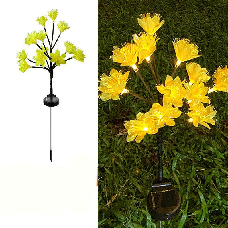 Led Solar Lamp Simulation Camellia Lawn - Nioor