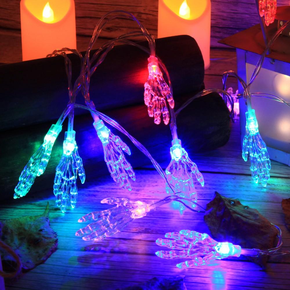 LED String Lights Halloween Ghost Hand For Halloween Outdoor Waterproof Decorations Halloween Indoor Warm White Lamp Decorations - Nioor