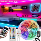 Led Strip Lights 5050 RGB Bluetooth Room Light Color Changing with Remote - Nioor