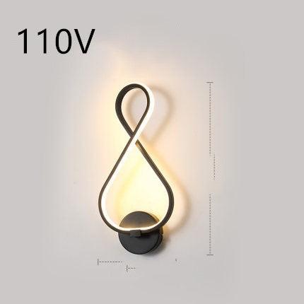 led wall lamp nordic minimalist bedroom bedside lamp - Nioor