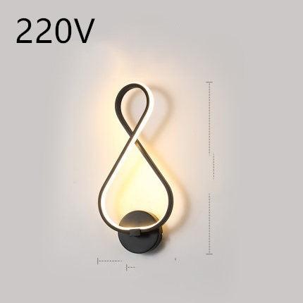 led wall lamp nordic minimalist bedroom bedside lamp - Nioor