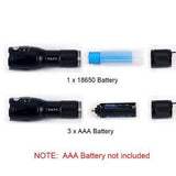 led Zoom Flashlight Torch Tactical 5000 Lumens Led High Power Flashlights AAA or 18650 battery kit - Nioor