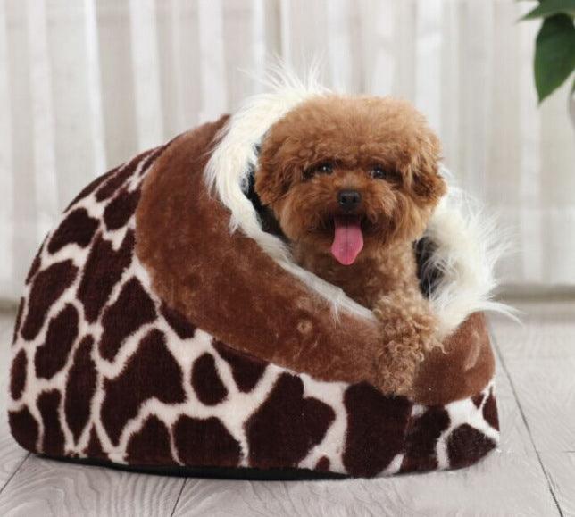 Leopard kennel cat litter cat house dog house dog bed cat bed pet bed supplies - Nioor