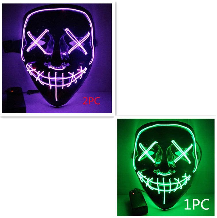 Line Up Festive Led Glitter Grimace Glow Mask - Nioor