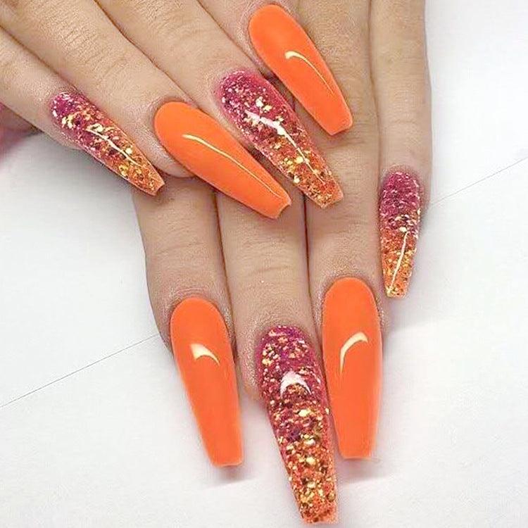 Long Ballet Nails With Flat And Pointed Water Droplets - Nioor