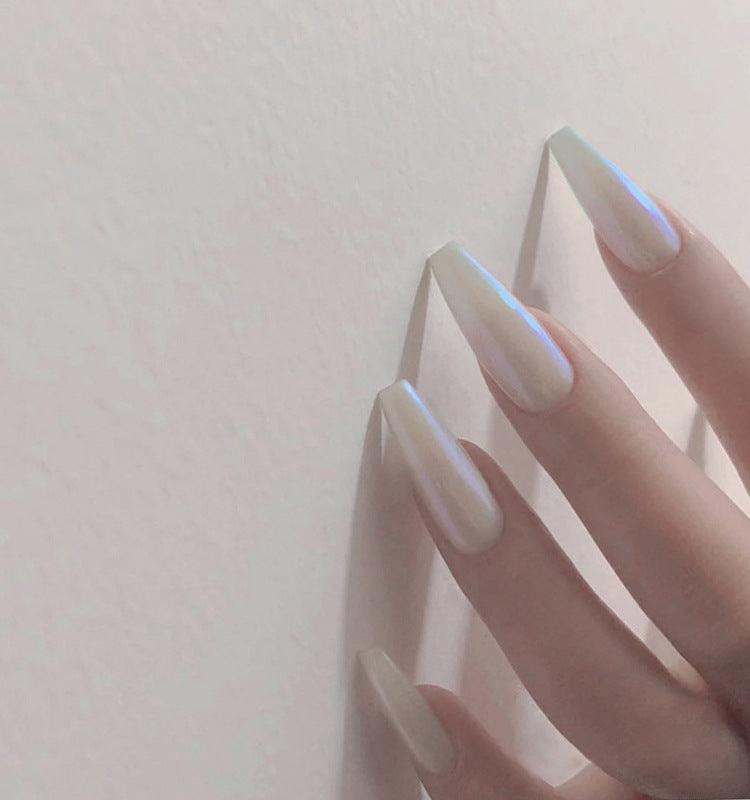 Long Ballet Nails With Flat And Pointed Water Droplets - Nioor