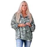 Long Sleeve Camouflage Print Hoodie Loose-fitting Casual Pullover Women - Nioor