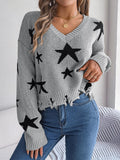 Long Sleeve Knitted Pullover Sweater - Nioor