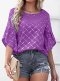 Loose Casual Ruffle Sleeve Top T-shirt - Nioor