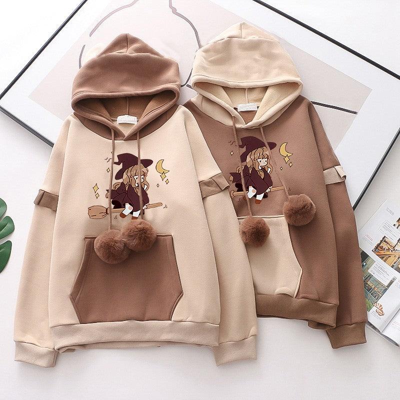 Loose Versatile Hooded Jacket For Junior High School Students In Autumn And Winter - Nioor