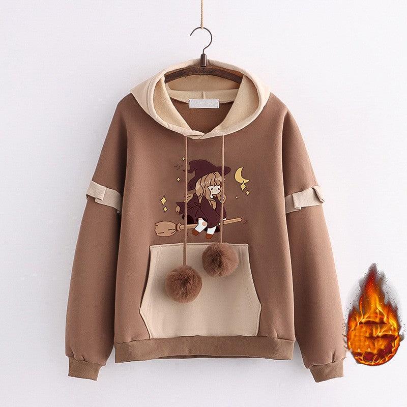 Loose Versatile Hooded Jacket For Junior High School Students In Autumn And Winter - Nioor