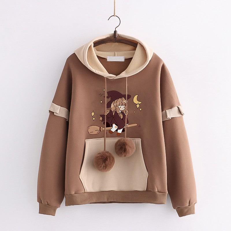 Loose Versatile Hooded Jacket For Junior High School Students In Autumn And Winter - Nioor