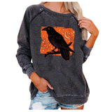 Loose Women's Tops Halloween Themed Sweatshirts - Nioor